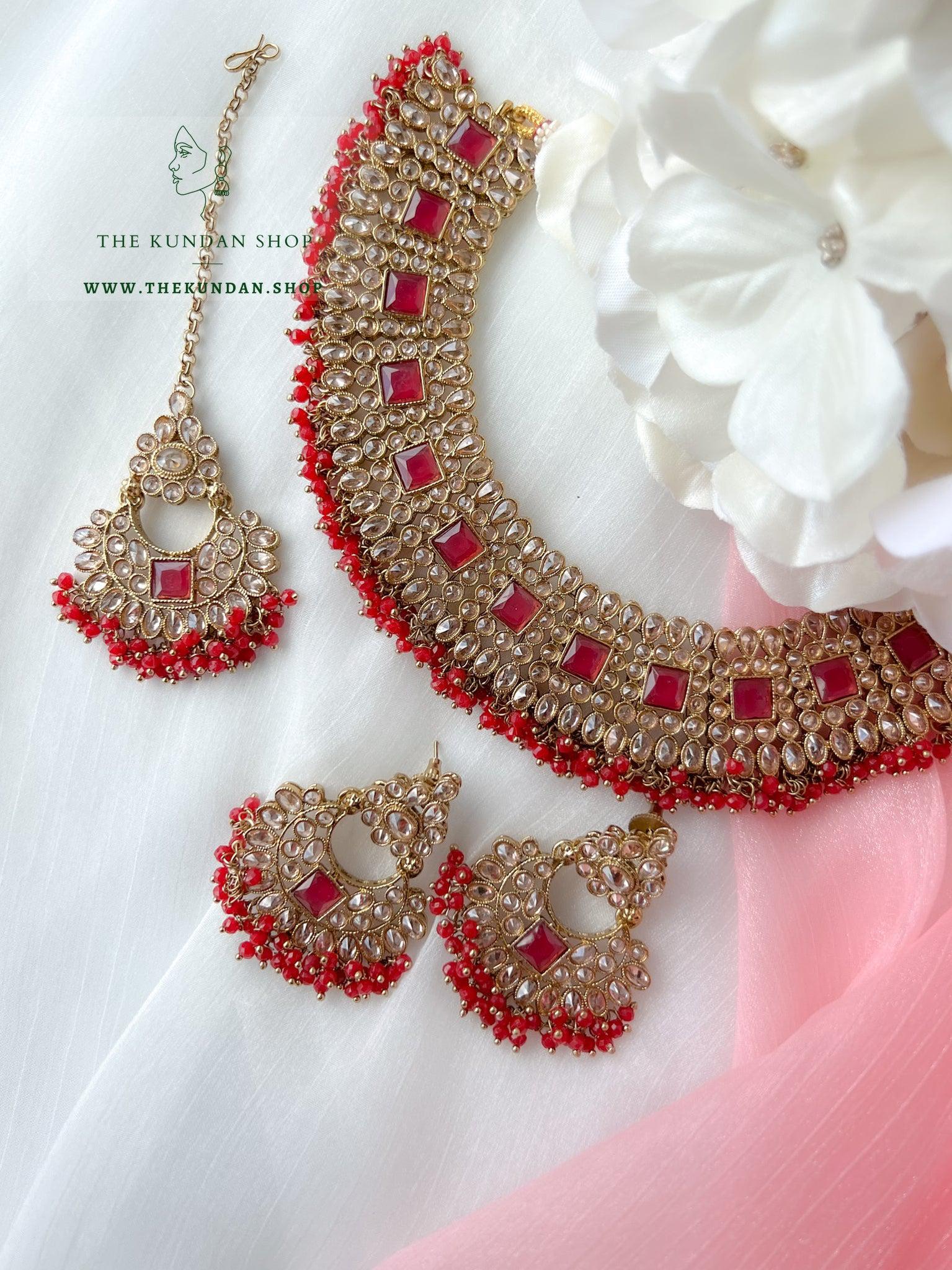 Lucky in Ruby Necklace Sets THE KUNDAN SHOP 